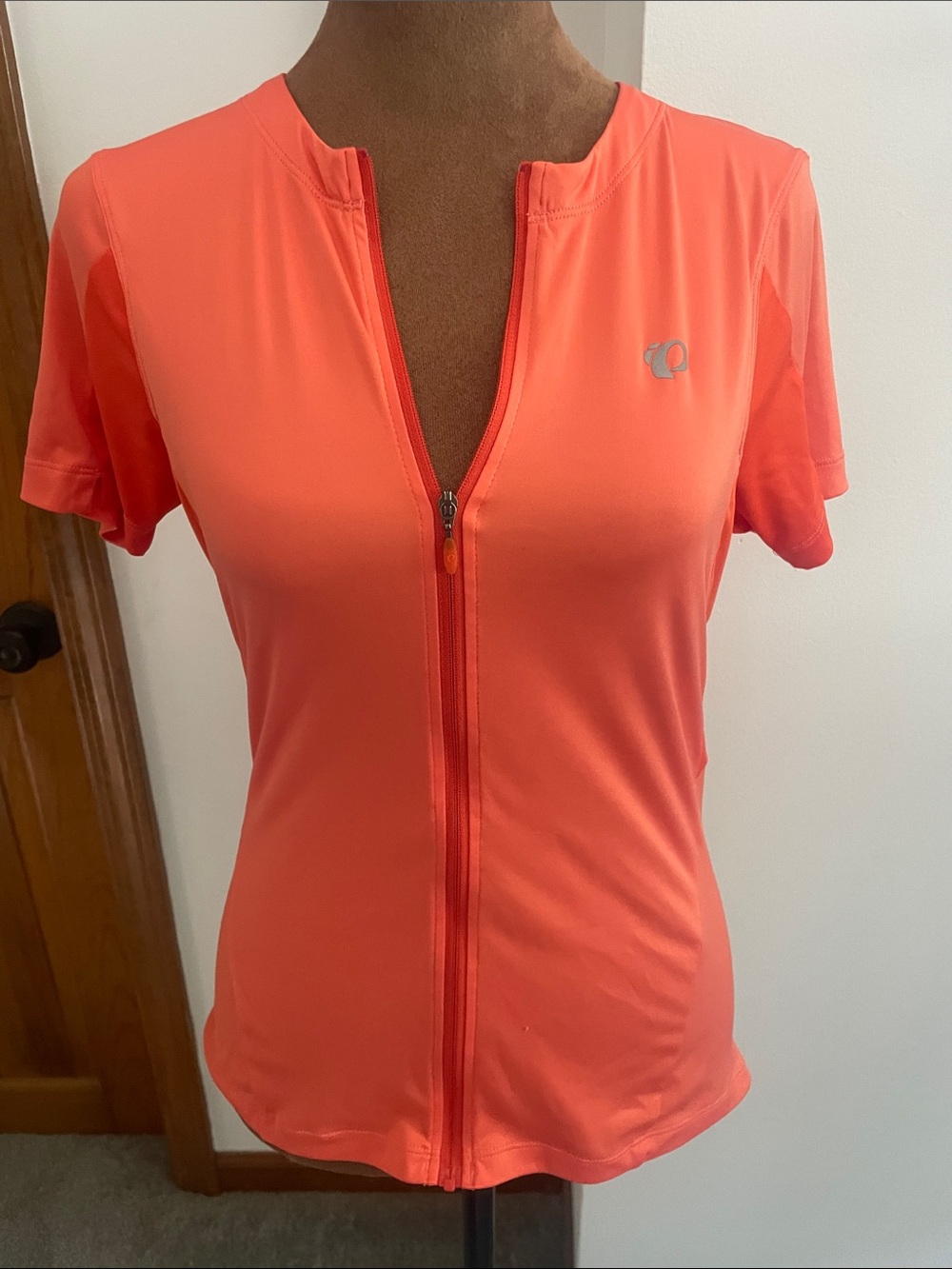 Pearl Izumi Women's Short Sleeve Zip Cycling Jersey - Coral/Orange